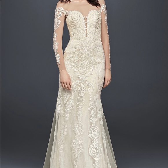 USED Long Sleeve Galina Signature Wedding Dress - Picture 5 of 13